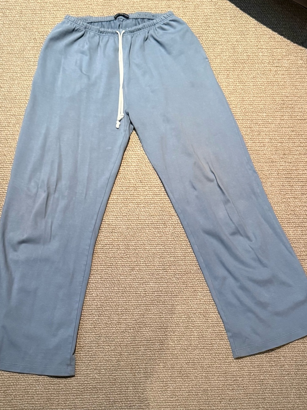 Brandy Melville Grey/Blue Elastic-Waist Drawstring Pants - one size - like new